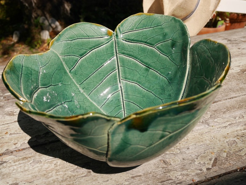 Keramikschalen aus abgeformten Blättern - Serie "Organic Bowls"