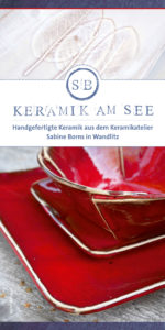 Flyer Keramik am See rote Schalen